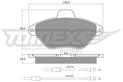 TOMEX Brakes TX 11-89 Číslo výrobce: 11-89. EAN: 5906485552612.