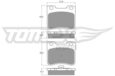 TOMEX Brakes TX 11-96 Číslo výrobce: 11-96. EAN: 5906485552742.