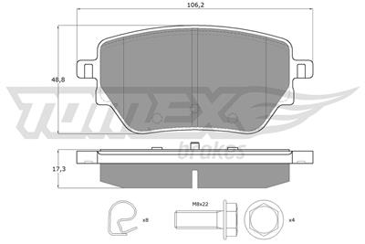 TOMEX Brakes TX 12-08 Číslo výrobce: 12-08. EAN: 5906485552865.