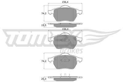 TOMEX Brakes TX 12-12 Číslo výrobce: 12-12. EAN: 5906485552902.