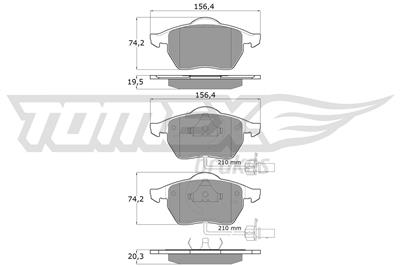TOMEX Brakes TX 12-13 Číslo výrobce: 12-13. EAN: 5906485552919.