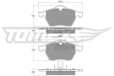 TOMEX Brakes TX 12-25 Číslo výrobce: 12-25. EAN: 5906485553251.