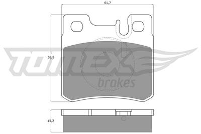 TOMEX Brakes TX 12-33 Číslo výrobce: 12-33. EAN: 5906485553268.