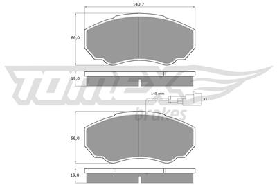 TOMEX Brakes TX 12-45 Číslo výrobce: 12-45. EAN: 5906485553367.