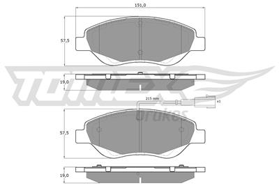 TOMEX Brakes TX 12-50 Číslo výrobce: 12-50. EAN: 5906485553831.