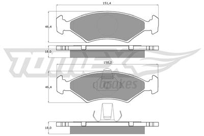 TOMEX Brakes TX 12-52 Číslo výrobce: 12-52. EAN: 5906485553855.