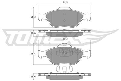 TOMEX Brakes TX 12-55 Číslo výrobce: 12-55. EAN: 5906485553886.