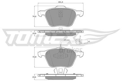 TOMEX Brakes TX 12-56 Číslo výrobce: 12-56. EAN: 5906485553893.