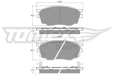 TOMEX Brakes TX 12-57 Číslo výrobce: 12-57. EAN: 5906485553909.