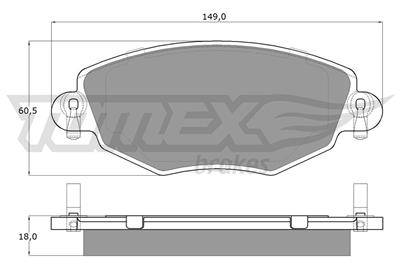 TOMEX Brakes TX 12-58 Číslo výrobce: 12-58. EAN: 5906485553640.