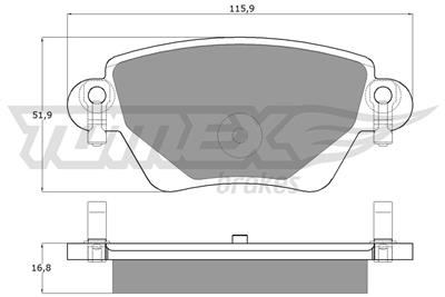 TOMEX Brakes TX 12-59 Číslo výrobce: 12-59. EAN: 5906485553343.