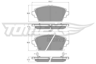 TOMEX Brakes TX 12-63 Číslo výrobce: 12-63. EAN: 5906485553930.