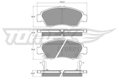 TOMEX Brakes TX 12-65 Číslo výrobce: 12-65. EAN: 5906485553961.