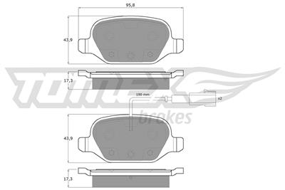 TOMEX Brakes TX 12-703 Číslo výrobce: 23517. EAN: 5901646600546.