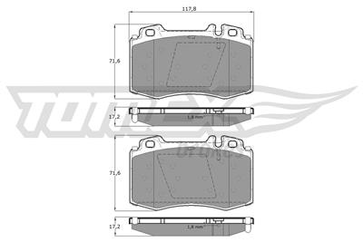 TOMEX Brakes TX 12-81 Číslo výrobce: 12-81. EAN: 5906485555293.