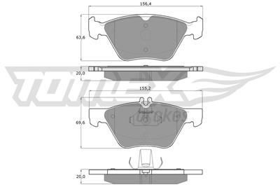 TOMEX Brakes TX 12-82 Číslo výrobce: 12-82. EAN: 5906485555330.