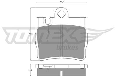 TOMEX Brakes TX 12-87 Číslo výrobce: 12-87. EAN: 5906485555392.