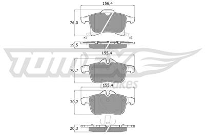TOMEX Brakes TX 13-00 Číslo výrobce: 13-00. EAN: 5906485555484.