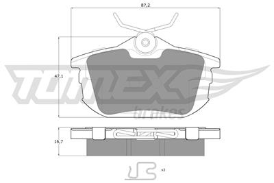 TOMEX Brakes TX 13-07 Číslo výrobce: 13-07. EAN: 5906485555538.