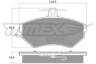TOMEX Brakes TX 13-12 Číslo výrobce: 13-12. EAN: 5906485553442.