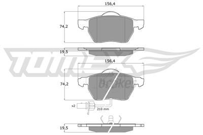 TOMEX Brakes TX 13-13 Číslo výrobce: 13-13. EAN: 5906485553732.