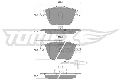 TOMEX Brakes TX 13-14 Číslo výrobce: 13-14. EAN: 5906485555569.