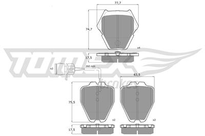 TOMEX Brakes TX 13-15 Číslo výrobce: 13-15. EAN: 5906485555576.