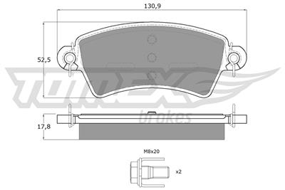 TOMEX Brakes TX 13-41 Číslo výrobce: 13-41. EAN: 5906485555798.