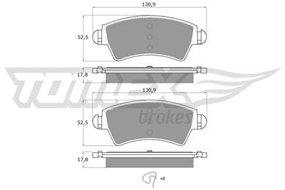 TOMEX Brakes TX 13-44 Číslo výrobce: 13-44. EAN: 5906485555811.