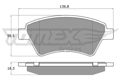 TOMEX Brakes TX 13-54 Číslo výrobce: 13-54. EAN: 5906485553381.