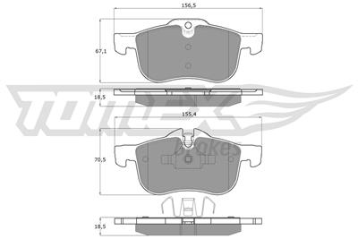 TOMEX Brakes TX 13-55 Číslo výrobce: 13-55. EAN: 5906485555903.