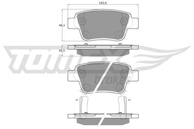 TOMEX Brakes TX 13-62 Číslo výrobce: 13-62. EAN: 5906485555989.