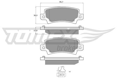 TOMEX Brakes TX 13-75 Číslo výrobce: 13-75. EAN: 5906485556405.