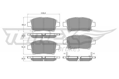 TOMEX Brakes TX 13-76 Číslo výrobce: 13-76. EAN: 5906485556412.
