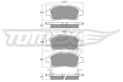 TOMEX Brakes TX 13-87 Číslo výrobce: 13-87. EAN: 5906485553510.