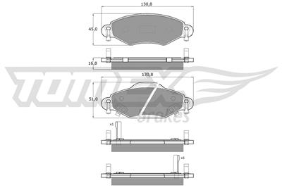 TOMEX Brakes TX 13-89 Číslo výrobce: 13-89. EAN: 5906485556528.