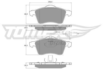 TOMEX Brakes TX 13-911 Číslo výrobce: 13-911. EAN: 5906485553596.