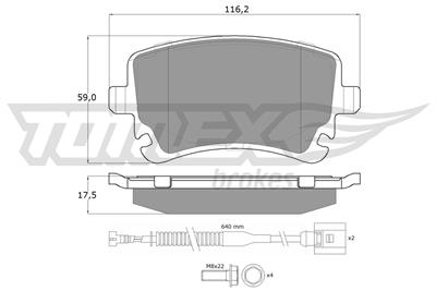 TOMEX Brakes TX 13-962 Číslo výrobce: 23326. EAN: 5906485553237.