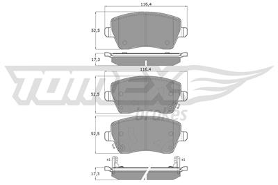 TOMEX Brakes TX 14-161 Číslo výrobce: 23973. EAN: 5901646601949.