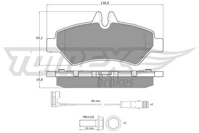 TOMEX Brakes TX 14-27 Číslo výrobce: 14-27. EAN: 5906485558317.