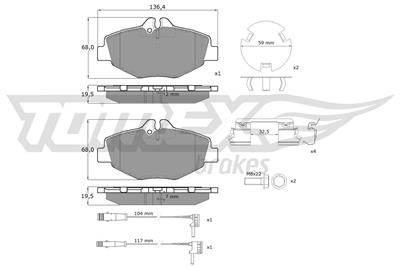 TOMEX Brakes TX 14-29 Číslo výrobce: 14-29. EAN: 5906485558430.