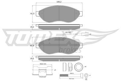 TOMEX Brakes TX 14-39 Číslo výrobce: 14-39. EAN: 5906485558461.