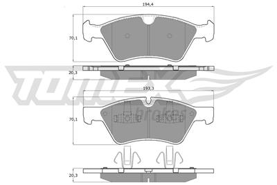 TOMEX Brakes TX 14-57 Číslo výrobce: 14-57. EAN: 5906485559291.