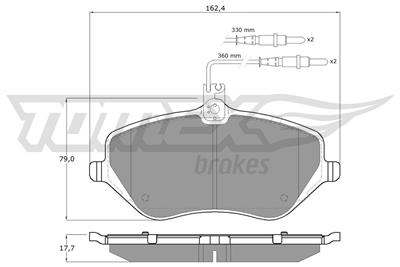 TOMEX Brakes TX 14-68 Číslo výrobce: 14-68. EAN: 5906485559345.