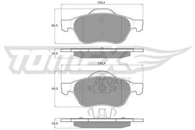 TOMEX Brakes TX 14-71 Číslo výrobce: 14-71. EAN: 5906485558973.