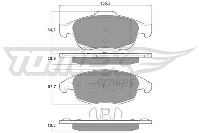 TOMEX Brakes TX 14-84 Číslo výrobce: 14-84. EAN: 5906485559406.