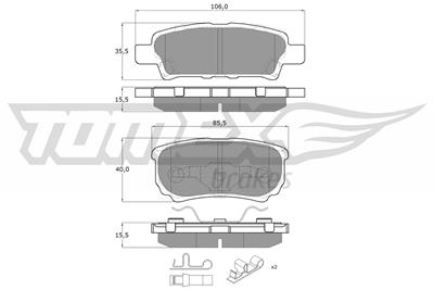TOMEX Brakes TX 14-87 Číslo výrobce: 14-87. EAN: 5906485559000.
