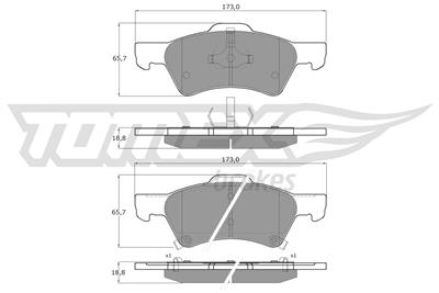 TOMEX Brakes TX 14-88 Číslo výrobce: 14-88. EAN: 5901646643277.