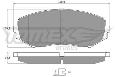 TOMEX Brakes TX 14-92 Číslo výrobce: 14-92. EAN: 5901646643130.