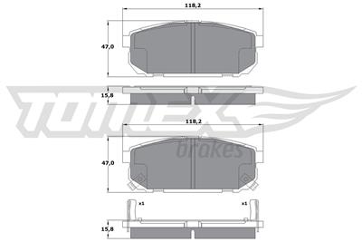 TOMEX Brakes TX 14-95 Číslo výrobce: 14-95. EAN: 5901646644977.